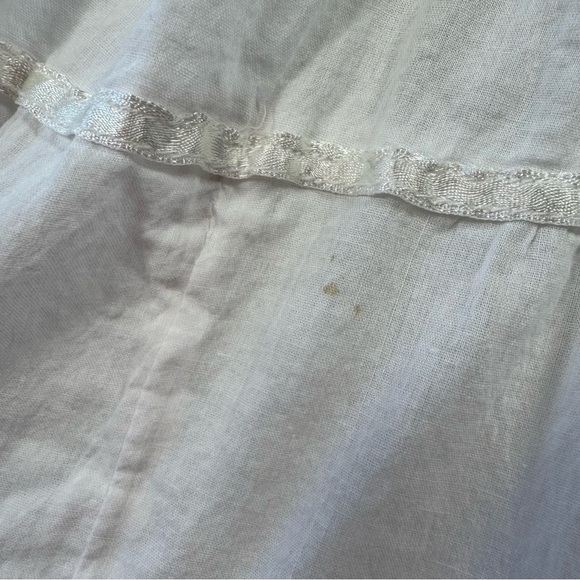 Cotton “Twenty one” flowly white flared ruffle maxi skirt - Picture 7 of 8